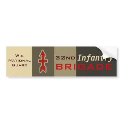 32nd Infantry:Red Arrow Brigade Bumper Stickers by cowboyannie