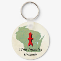 32nd Infantry with Wisconsin Map keychains by cowboyannie 32nd Infantry with Wisconsin Map keychains