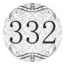 332 Area Code Round Sticker