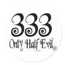 333 ONLY HALF EVIL stickers by Stript 333 ONLY HALF EVIL stickers
