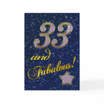 33rd birthday for someone Fabulous Greeting Card