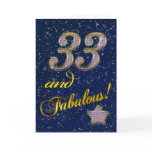 33rd Birthday party Invitation Card