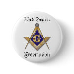 33rd Degree Freemason Button