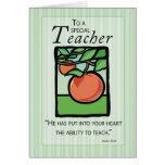 3495 Teacher Thank You, Apple Religious Card