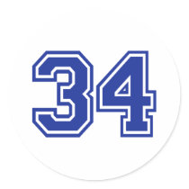 34 - number stickers