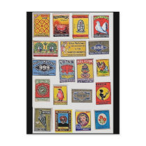 34 Safety Matches Vintage Postcard by postcardsfromtheedge 34 Safety Matches Vintage Postcard