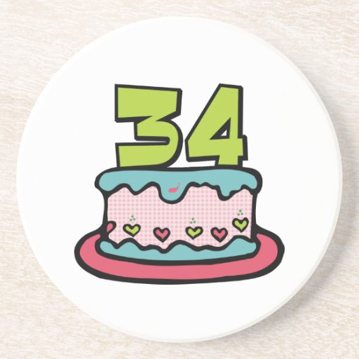 34 Year Old Birthday Cake Gifts T Shirts Art Posters Other Gift