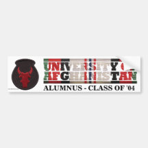 34th Infantry Division U of Afghanistan Sticker Bumper Stickers