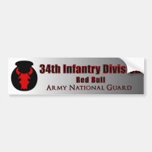 34to División de infantería Pegatina De Parachoque