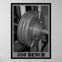 350 BENCH Weightlifting Poster