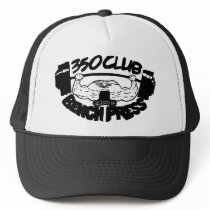 350 Club Bench Press Hat / Cap by Weightlifter_TShirts 350 Club Bench Press Hat / Cap