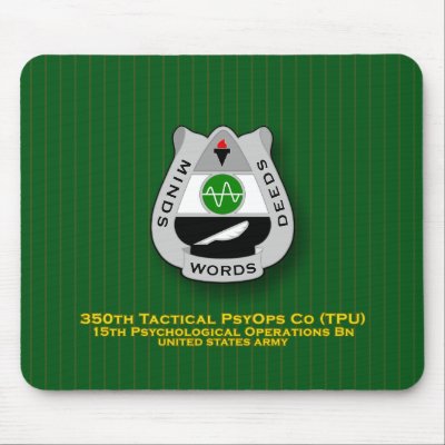 350th Tactical PsyOps Company - TPU DUI Mousepads by a2zgraphicsworks