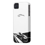 350Z Rolling Shot with Black Brushstroke logo Iphone 4 Cover