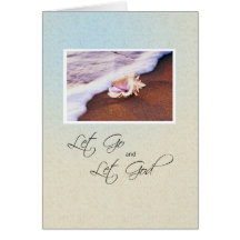 3513 Seashell on Beach Recovery Anniversary Card