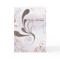 3515 Let Go, Let God Swirls Recovery Anniversary Greeting Card