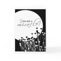 3527 Recovery Anniversary Black White Miracle Card