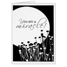 3527 Recovery Anniversary Black White Miracle Card