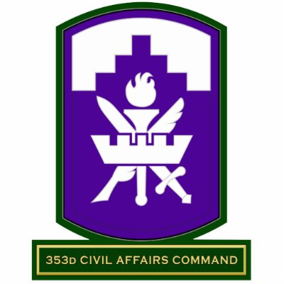 353d Civil Affairs Command SSI Acrylic Cut Out by a2zgraphicsworks
