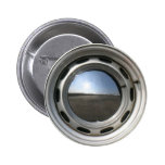 356 Classic car wheel (rim) with chrome hubcap buttons