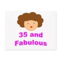 35 and fabulous postcard