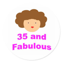 35 and fabulous sticker