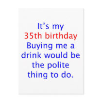 35 buy me a drink postcard
