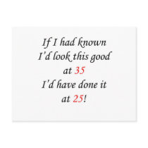 35 If I had known Postcard