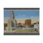 35 - Looking Down Delaware Ave. Snowing City , Vin Post Card