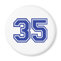 35 - number refrigerator magnet
