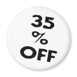 35 Percent Off Fridge Magnet
