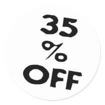 35 Percent Off stickers