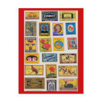 #35 Safety Matches Vintage Postcard by postcardsfromtheedge #35 Safety Matches Vintage Postcard