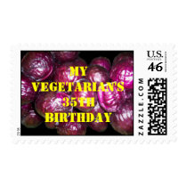 35 Vegetarian Birthday Postage Stamps