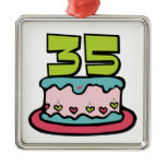 35 Year Old Birthday Cake Christmas Tree Ornaments