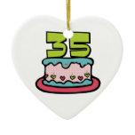35 Year Old Birthday Cake Ornament
