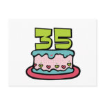 35 Year Old Birthday Cake Postcards