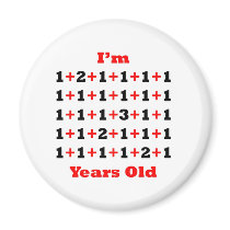 35 Years old! Blk Red Refrigerator Magnet