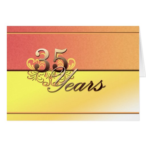 35 Years (wedding anniversary) Greeting Card | Zazzle