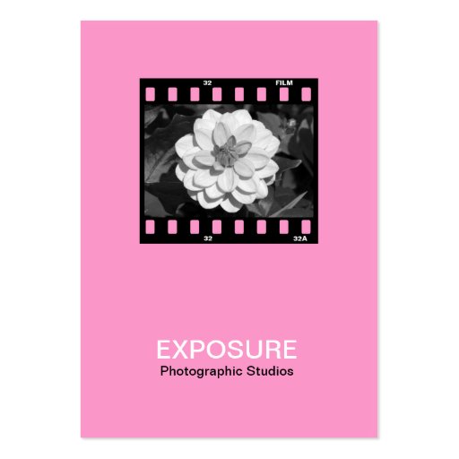 35mm Film Frame 01 - Pink Business Card Template (front side)