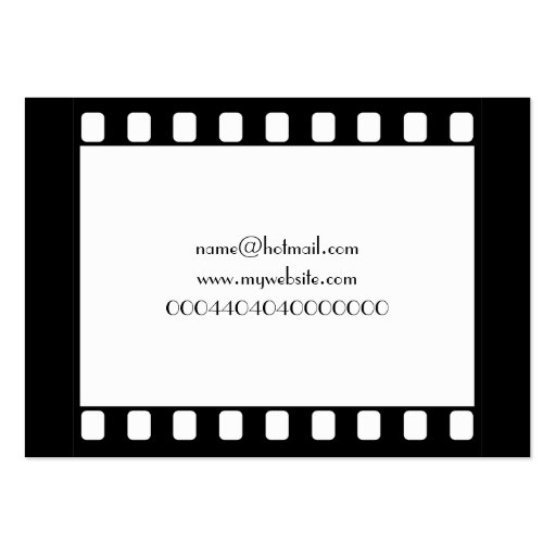 35mm Film, Your Name Here Business Card (back side)