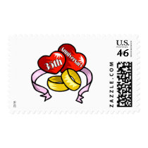 35th anniversary w postage stamps