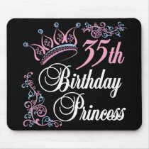 35th Birthday Princess Mouse Mats