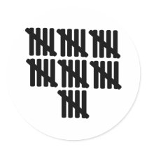 35th birthday round stickers