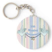 35th Wedding Anniversary Gifts Keychains