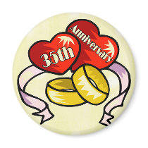 35th Wedding Anniversary Gifts Refrigerator Magnets