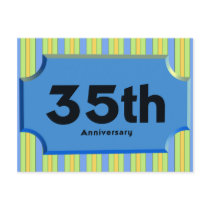 35th Wedding Anniversary Gifts Postcard