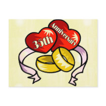 35th Wedding Anniversary Gifts Postcards