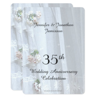 35th wedding anniversary invitation card 35th anniversary invitations announcements zazzle 35th wedding anniversary invitation card 35th anniversary invitations announcements zazzle