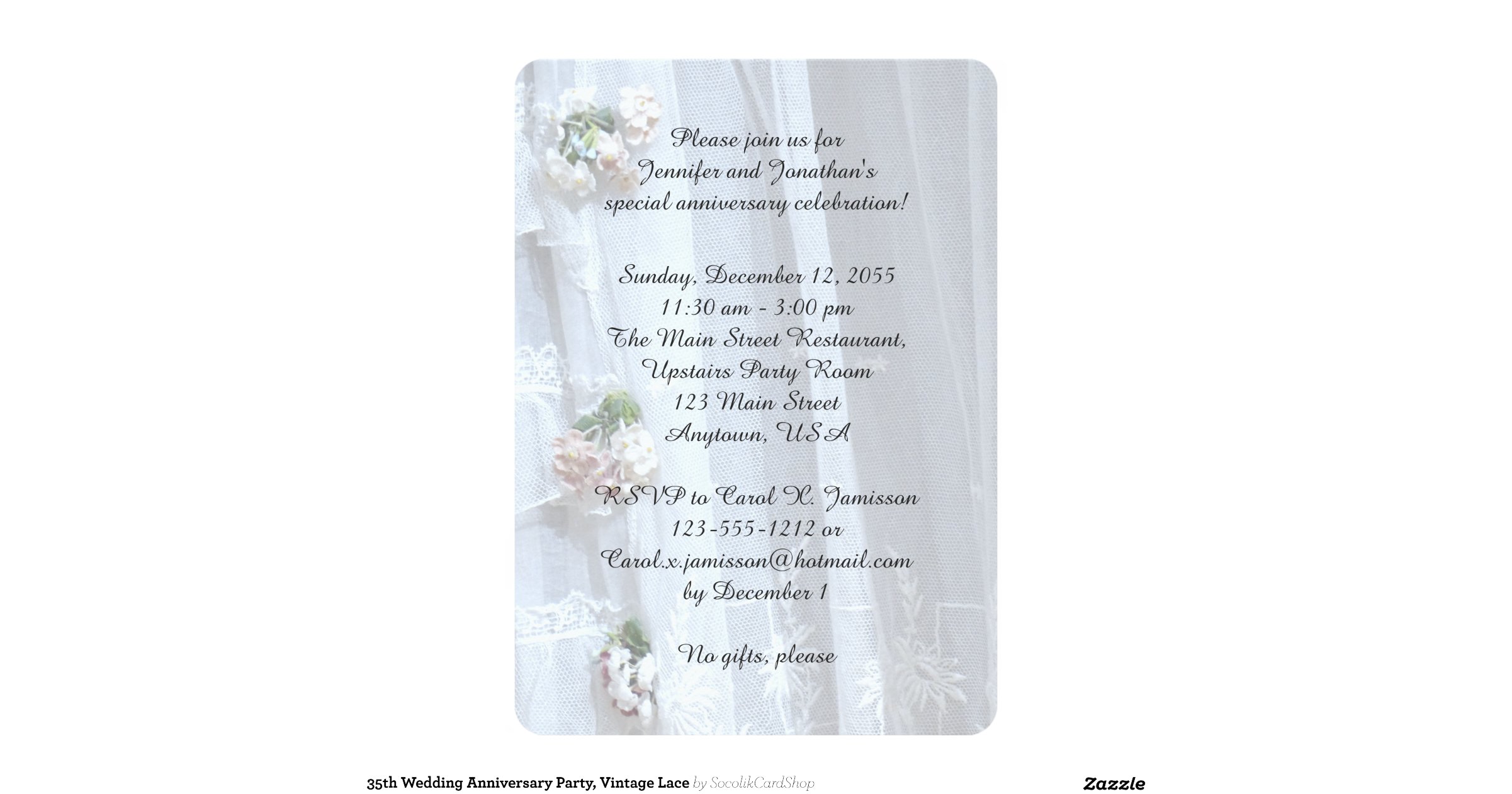 35th wedding anniversary invitation card 35th wedding anniversary vintage lace 5x7 paper 35th wedding anniversary invitation card 35th wedding anniversary vintage lace 5x7 paper