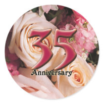 35thanniversary2 round stickers